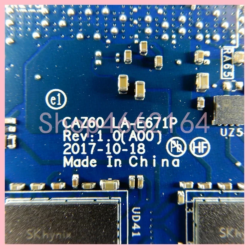 Ddr4 8Gb - LA-E671P Con i5-8250U i7-8550U CPU 4GB/8GB-RAM
